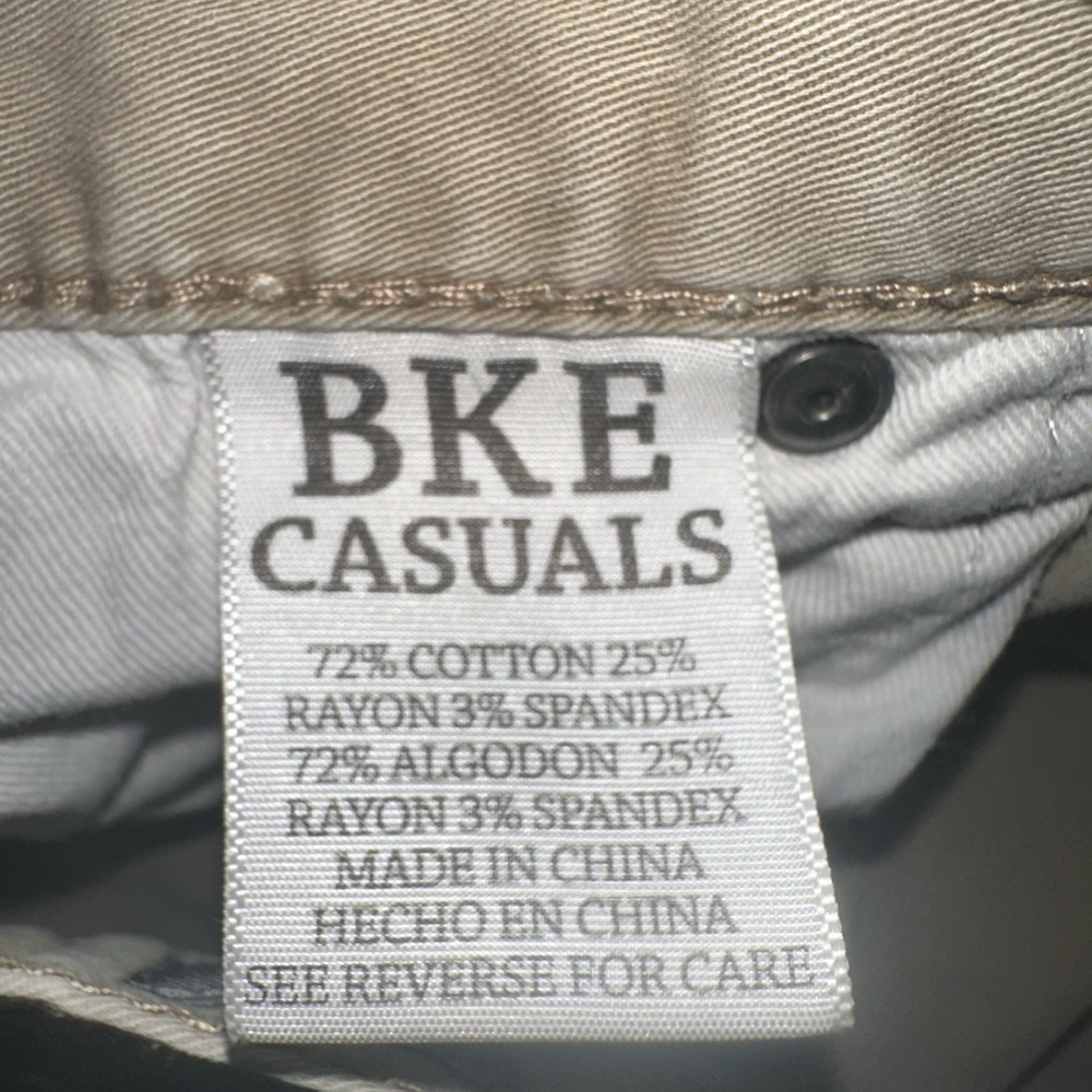 BKE Buckle Jake Men’s Khaki Chino Pants Size 36x29.5 Beige Brown Straight‎ Leg - Picture 6 of 9